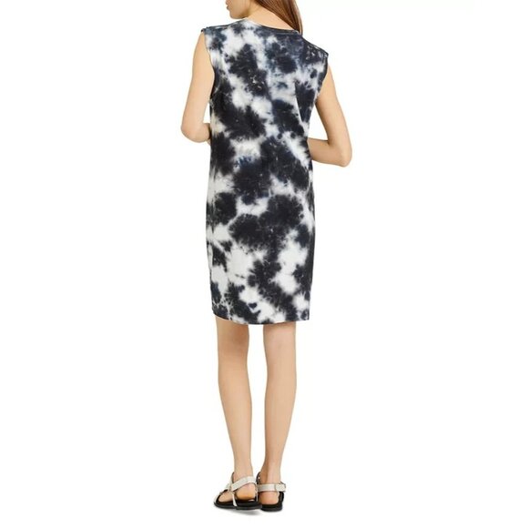 Sanctuary Easy Way Tie Dyed T-Shirt Dress Womens Size S Black Sleeveless Knit - Picture 2 of 10
